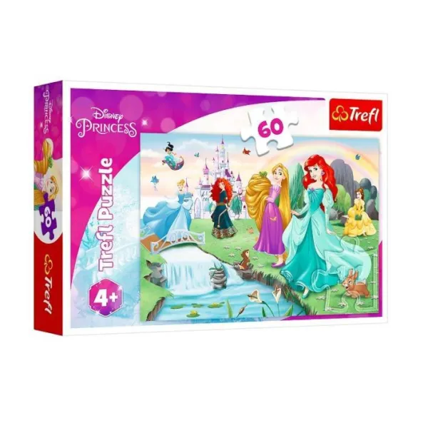 Puzzle 60 elementów Poznaj Księżniczki