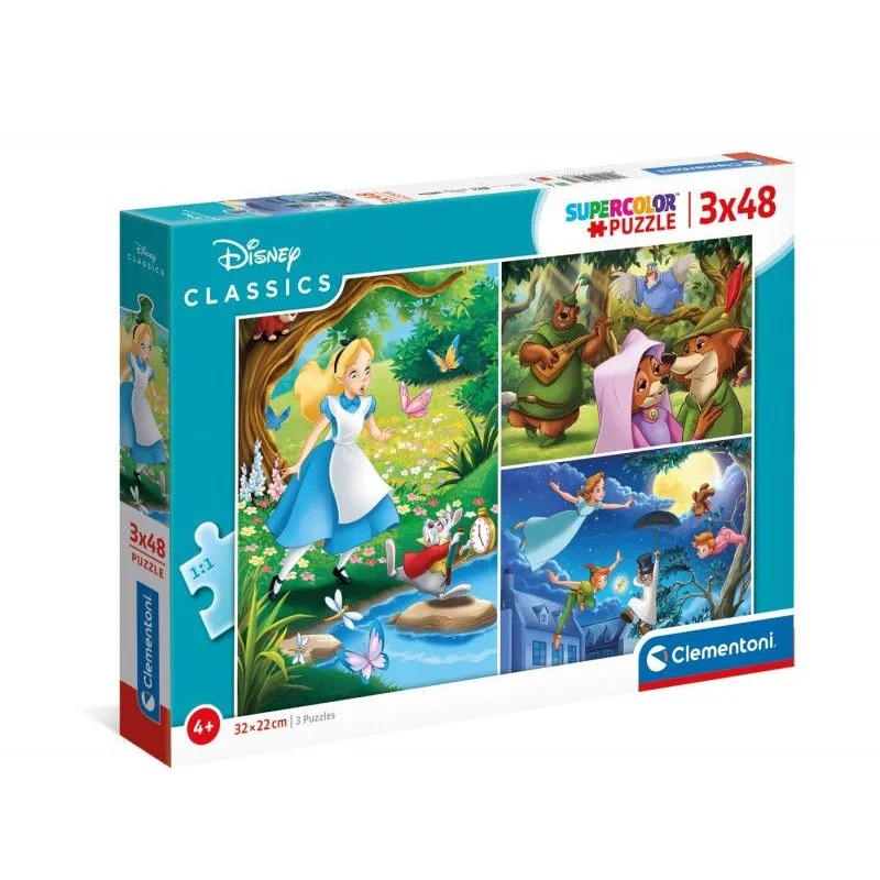 Puzzle 3x48 elementów - Disney Classic