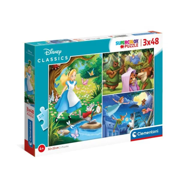 Puzzle 3x48 elementów - Disney Classic