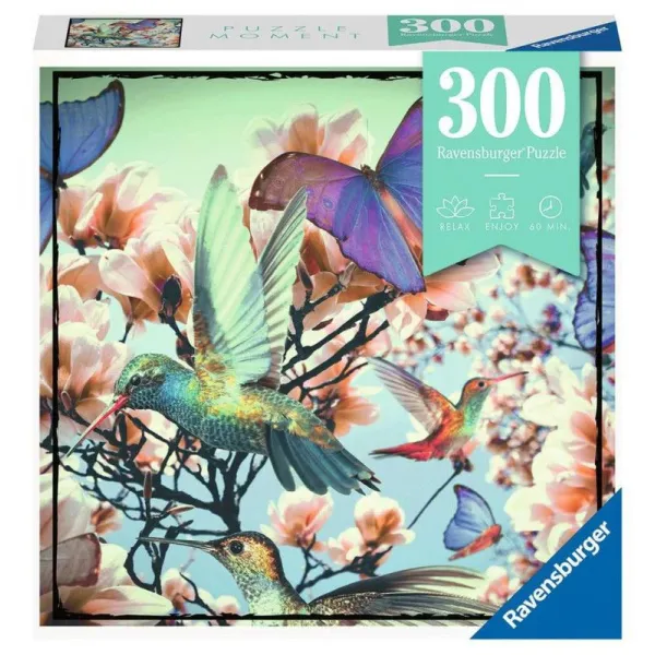Puzzle 300 elementów Koliber i motyle