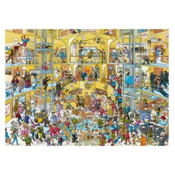 Puzzle 1000 elementów Dzień jak co dzień w hotelu, Schone (Puzzle+plakat)