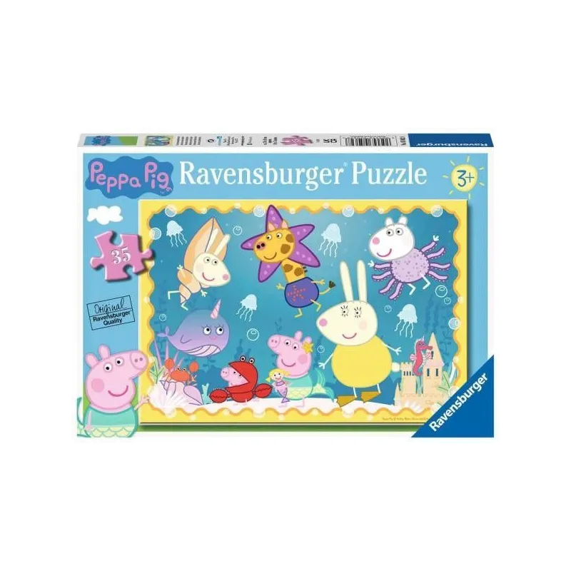 Puzzle 35 elementów Świnka Peppa Podwodny świat