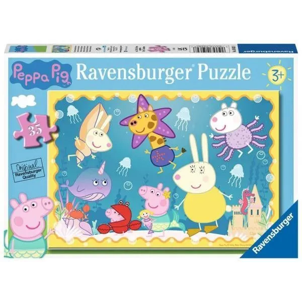 Puzzle 35 elementów Świnka Peppa Podwodny świat