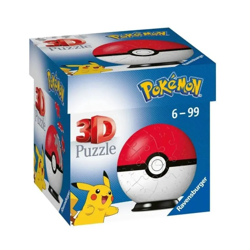 Puzzle 54 elementy 3D Kula, Pokemon czerwona