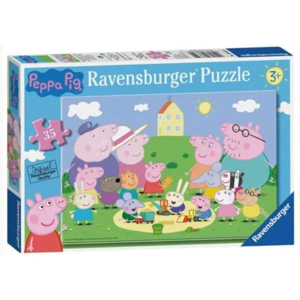 Puzzle 35 elementów Świnka Peppa Piknik