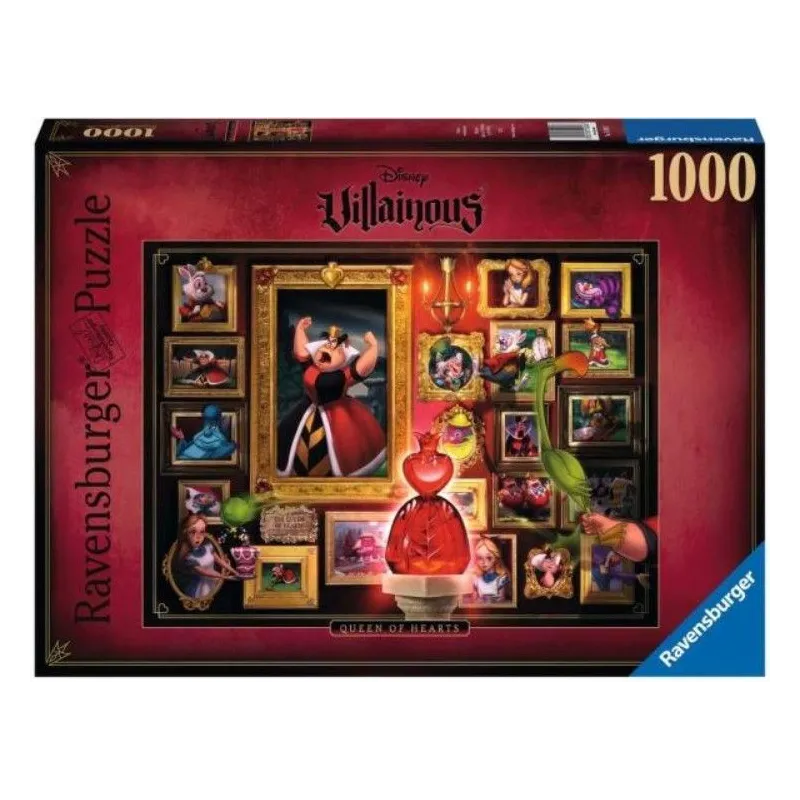 Puzzle 1000 elementów Villainous. Królowa Kier