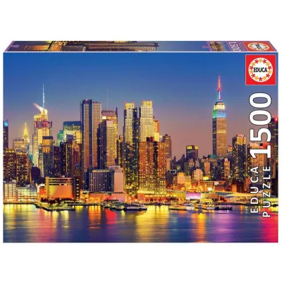 Puzzle 1500 elementów Manhattan nocą/Nowy Jork