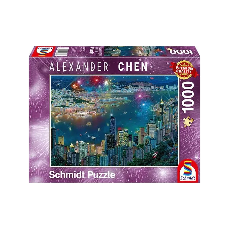 1000 elementów Alexander Chen Fajerwerki nad Hongkongiem