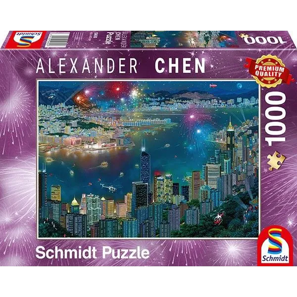 1000 elementów Alexander Chen Fajerwerki nad Hongkongiem