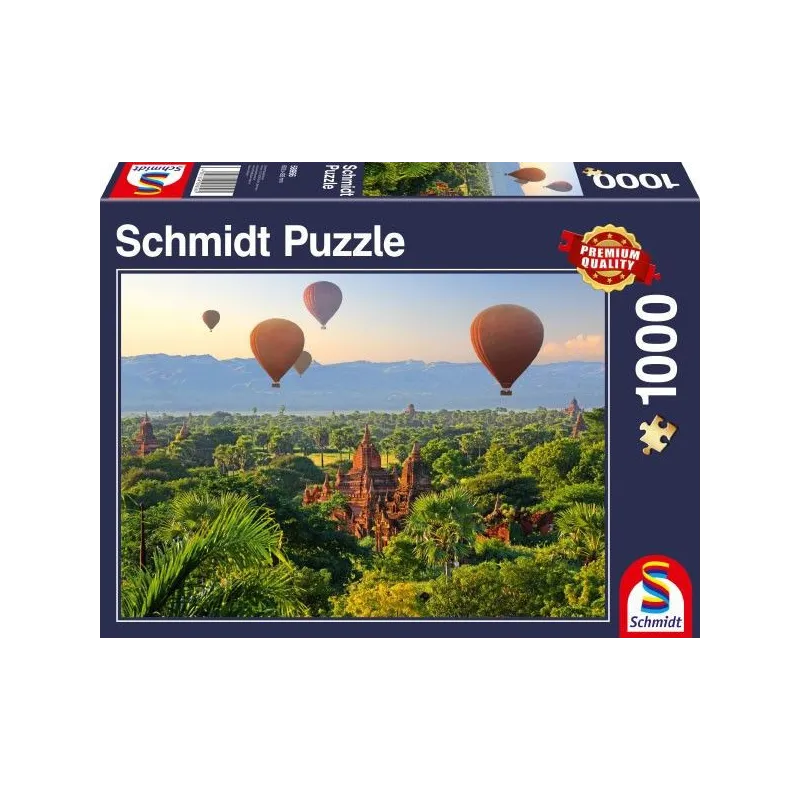 Puzzle 1000 elementów Balony nad Mandalaj / Mjanmar