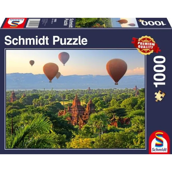 Puzzle 1000 elementów Balony nad Mandalaj / Mjanmar