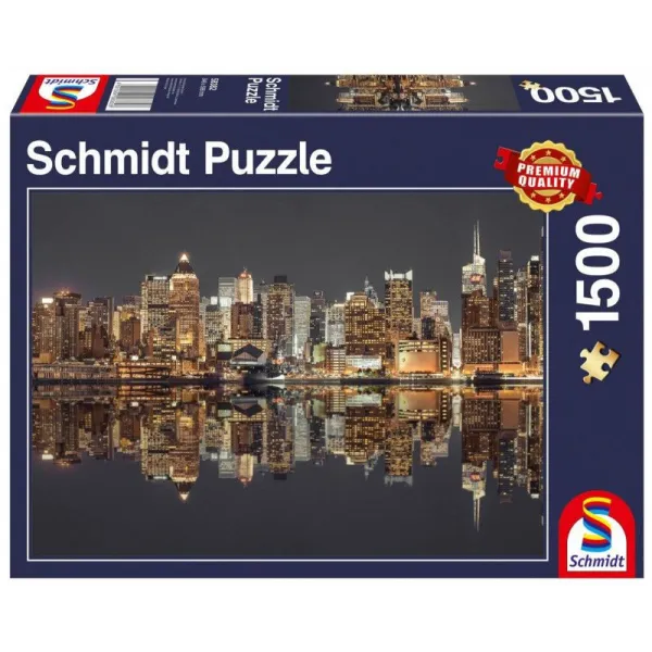 Puzzle Premium Quality 1500 elementów Nowy Jork nocą