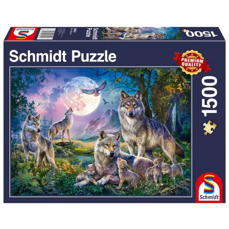 Puzzle 1500 elementów Rodzina wilków