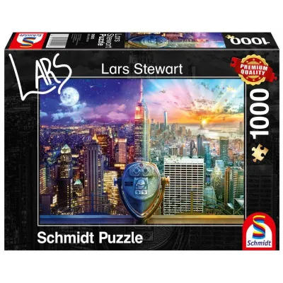 Puzzle Premium Quality 1000 elementów LARS STEWART Nowy Jork (Dzień / Noc)