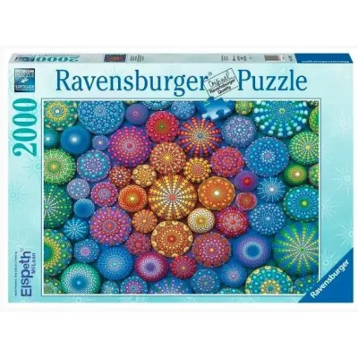 Puzzle 2D 2000 elementów Tęczowe mandale