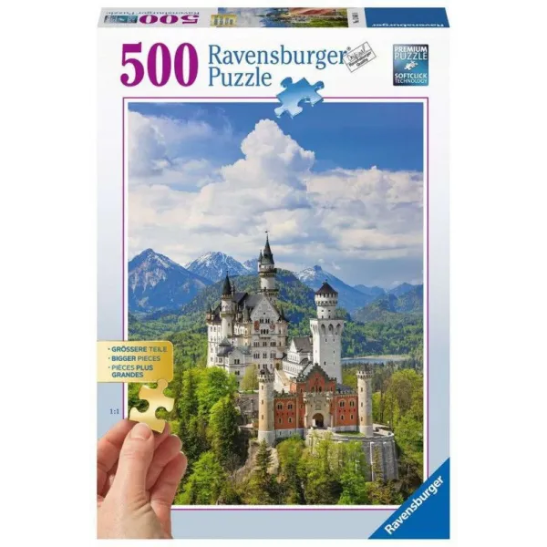 Puzzle 2D dla seniorów Zamek Neuschwanstein 500 elementów