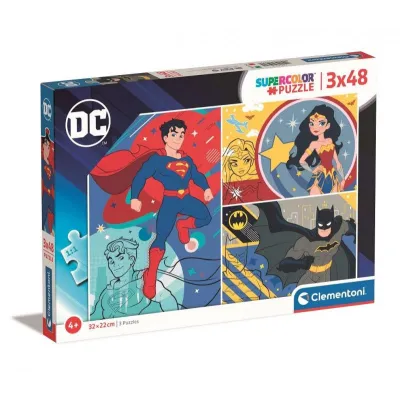 Puzzle 3 x 48 elementów Super Kolor DC Comics