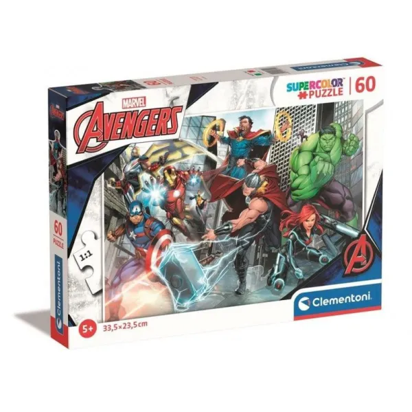 Puzzle 60 elementów Super Kolor The Avengers