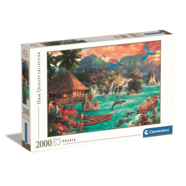 Puzzle 2000 elementów High Quality, Życie na wyspie