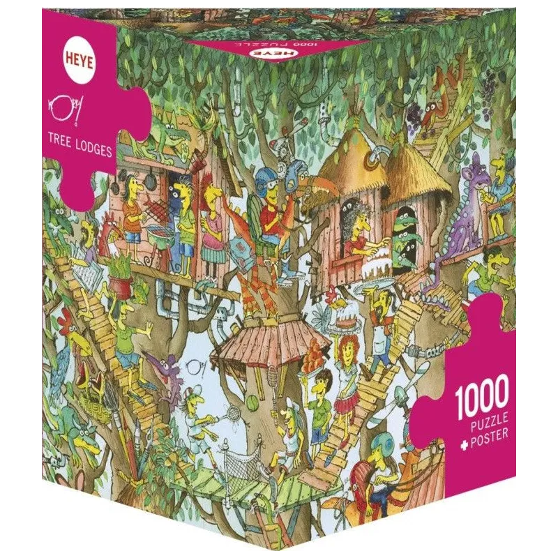 Puzzle 1000 elementów Domki na drzewie