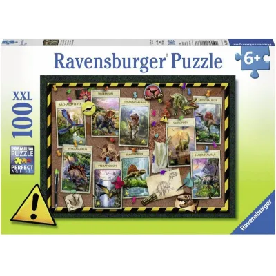 Puzzle 100 elementów XXL Kolekcja dinozaurów