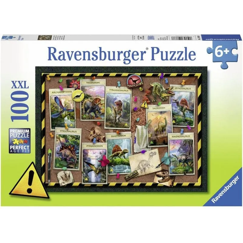 Puzzle 100 elementów XXL Kolekcja dinozaurów