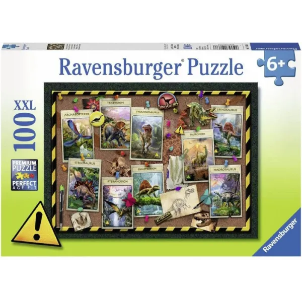 Puzzle 100 elementów XXL Kolekcja dinozaurów