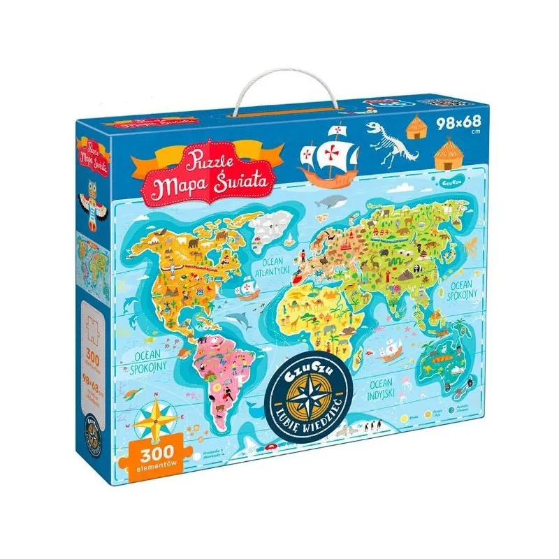 Puzzle Mapa świata 300 elementów