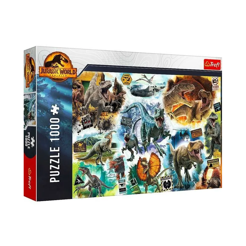 Puzzle 1000 elementów Na tropie dinozaurów Jurassic Park