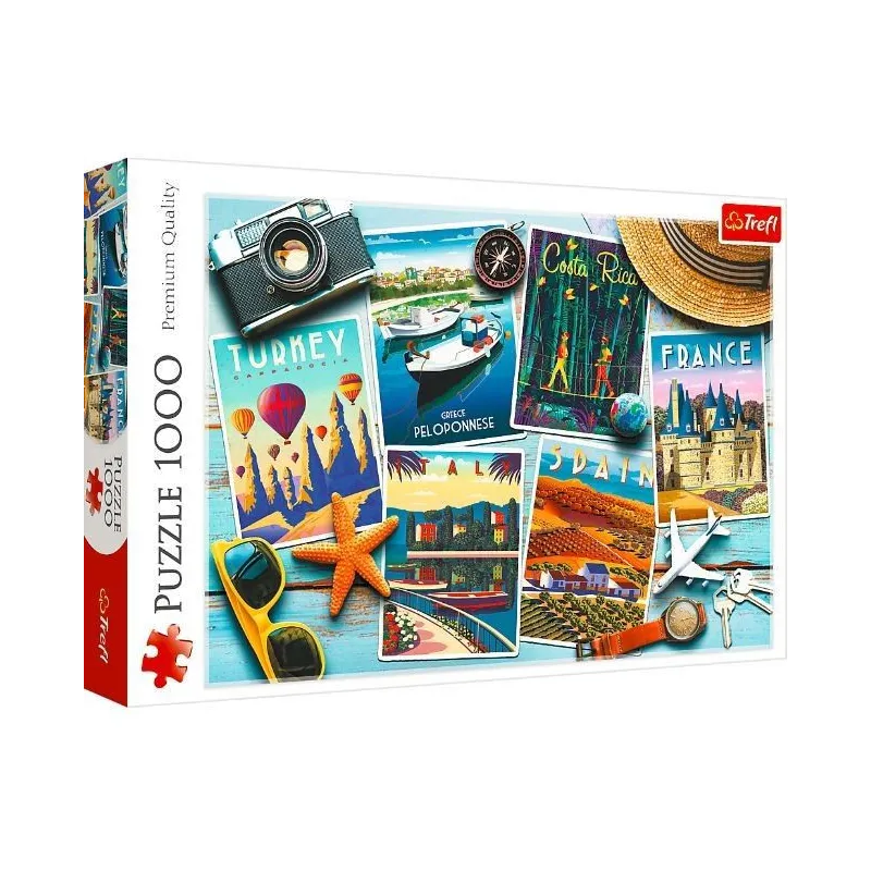 Puzzle 1000 elementów Wakacyjne pocztówki