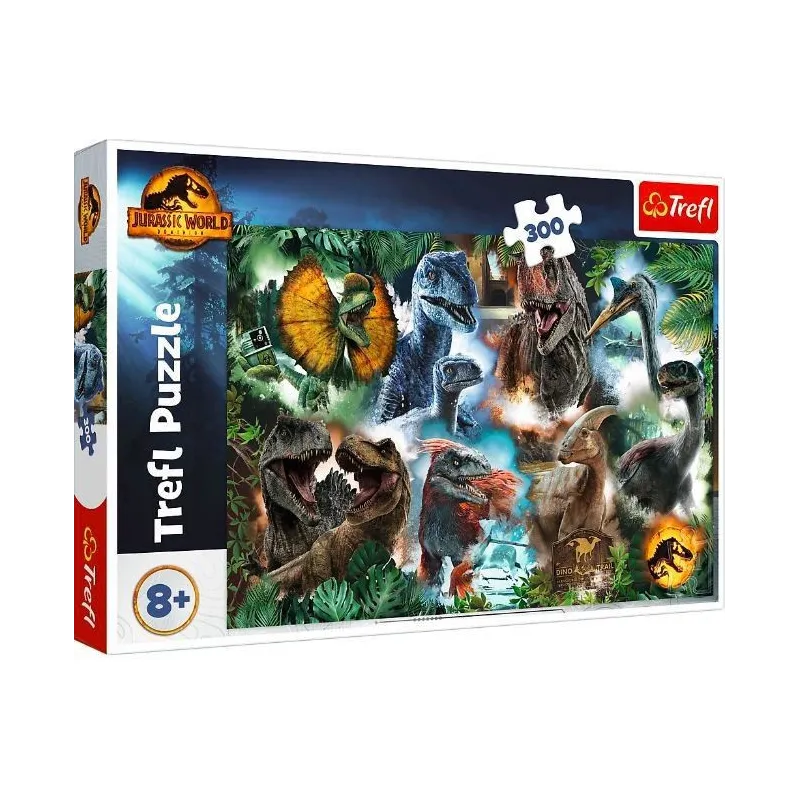 Puzzle 300 elementów Ulubione dinozaury Jurassic World