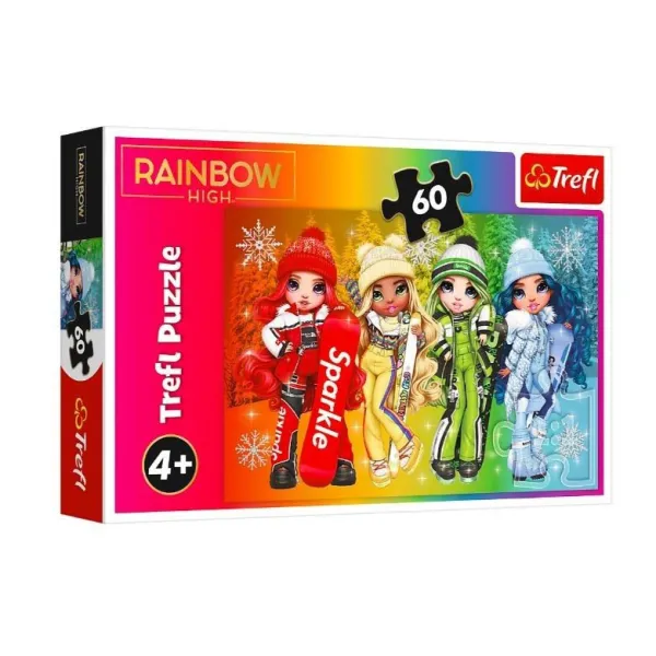 Puzzle 60 elementy Radosne lalki Rainbow high