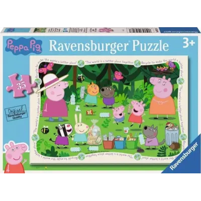 Puzzle 35 elementów Świnka Peppa