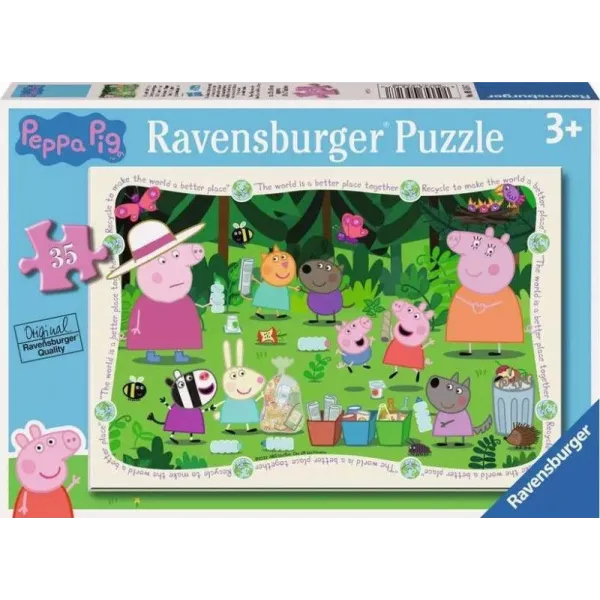 Puzzle 35 elementów Świnka Peppa