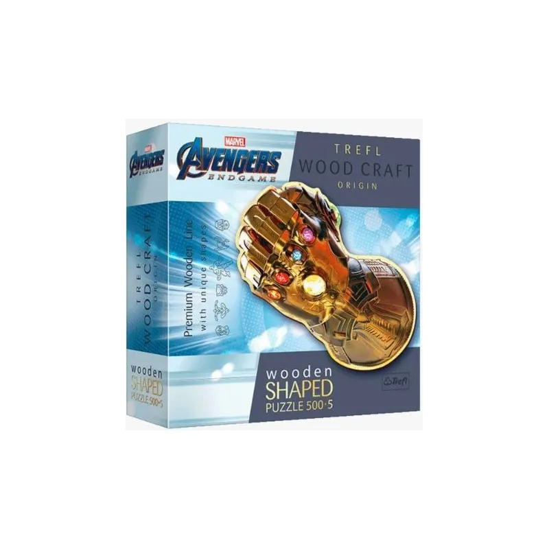 Puzzle drewniane Rękawica Nieskończoności 500+5 elementów