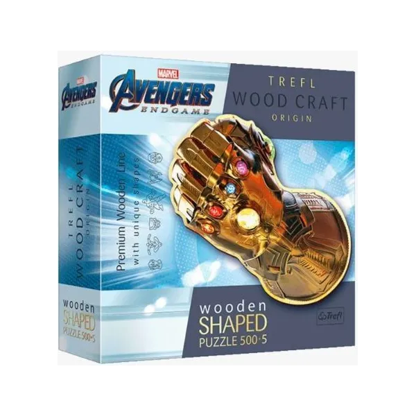 Puzzle drewniane Rękawica Nieskończoności 500+5 elementów