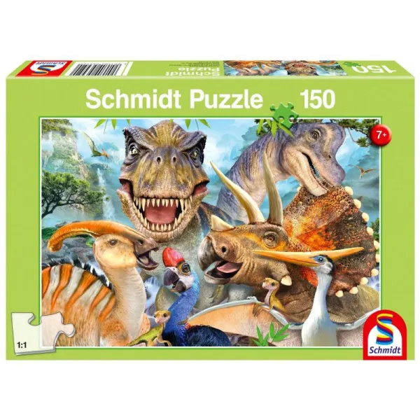 Puzzle 150 elementów Dinozaury