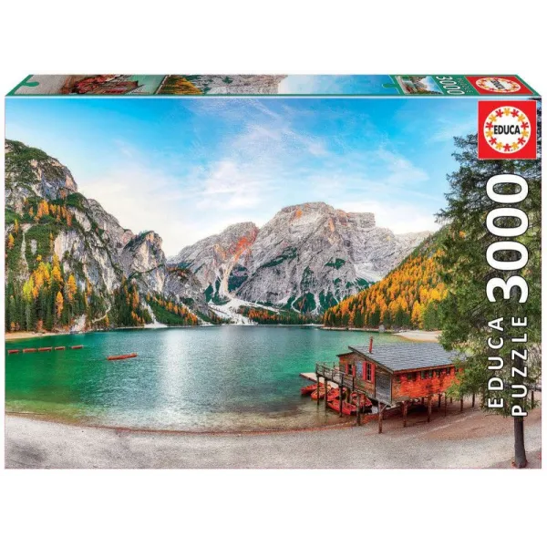 Puzzle 3000 elementów Jezioro Braies/Włochy