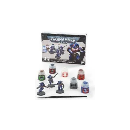 Warhammer 40000 Space Marines Assault Intercessors + Paints Set