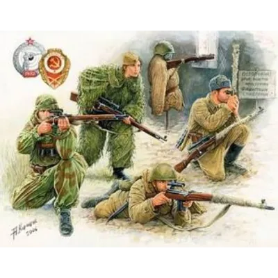 Soviet Sniper Team WWII