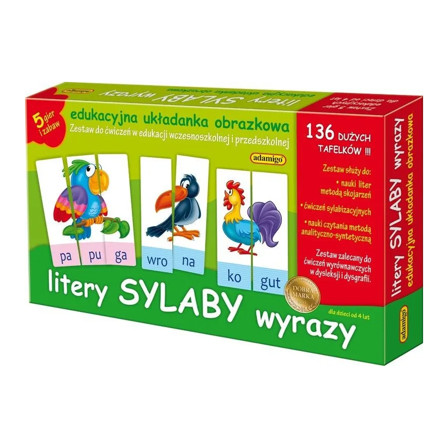 Zestaw Edukacyjny Litery Sylaby Wyrazy