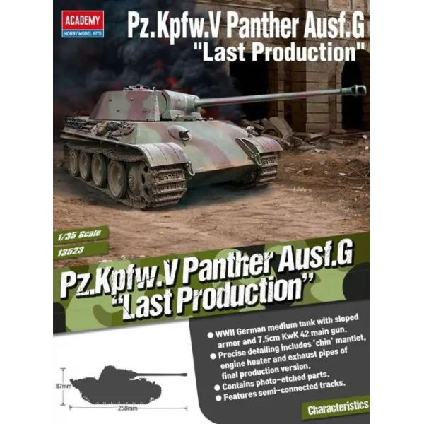 Model plastikowy Pz.Kpfw.V Pantera Ausf.G późna produkcja