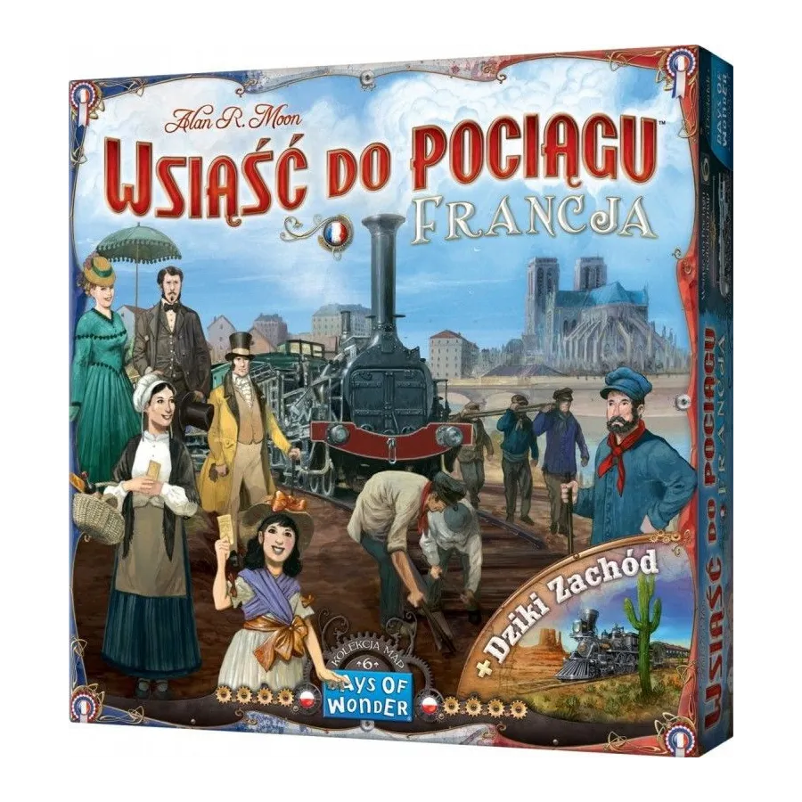 Gra Wsiąść do pociągu Kolekcja Map 6 - Francja i Dziki Zachód