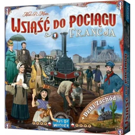 Gra Wsiąść do pociągu Kolekcja Map 6 - Francja i Dziki Zachód
