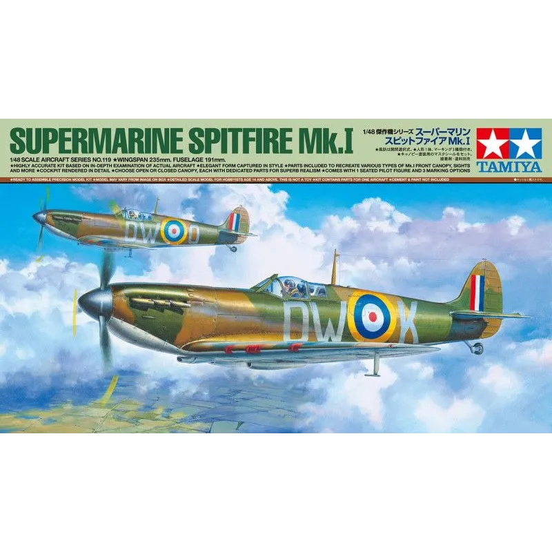 Model plastikowy Samolot Supermarine Spitfire Mk.I