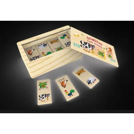 DominoTOP BRIGHT Domino drewniane Zwierzaki
