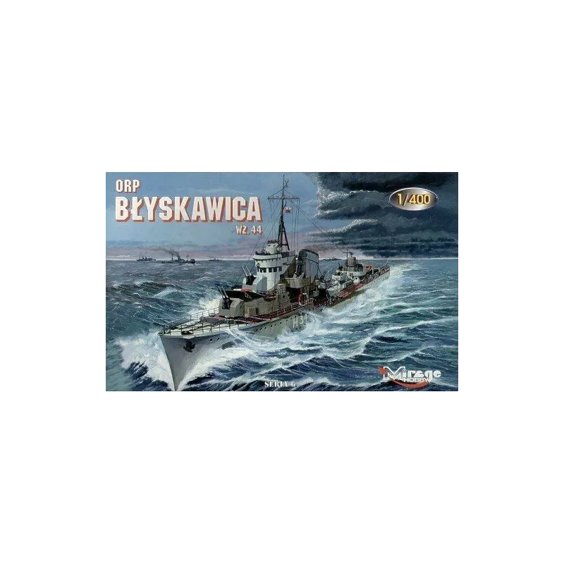 Model plastikowy ORP Błyskawica wz.44