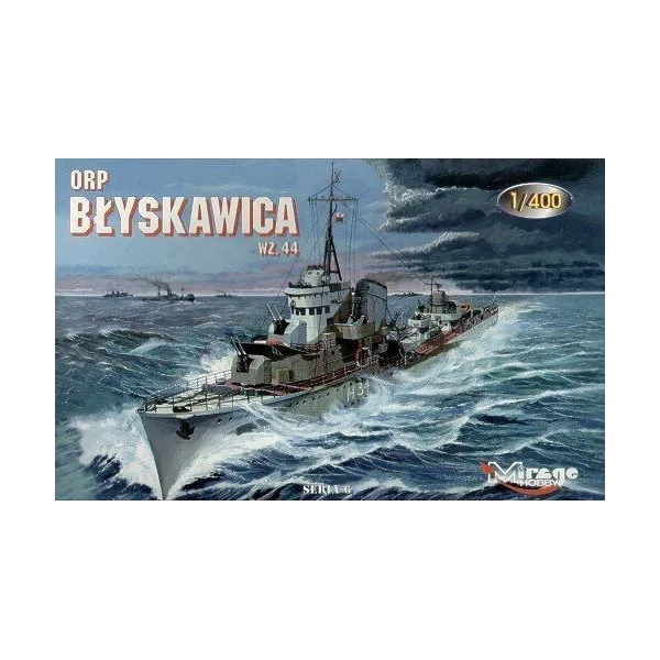 Model plastikowy ORP Błyskawica wz.44