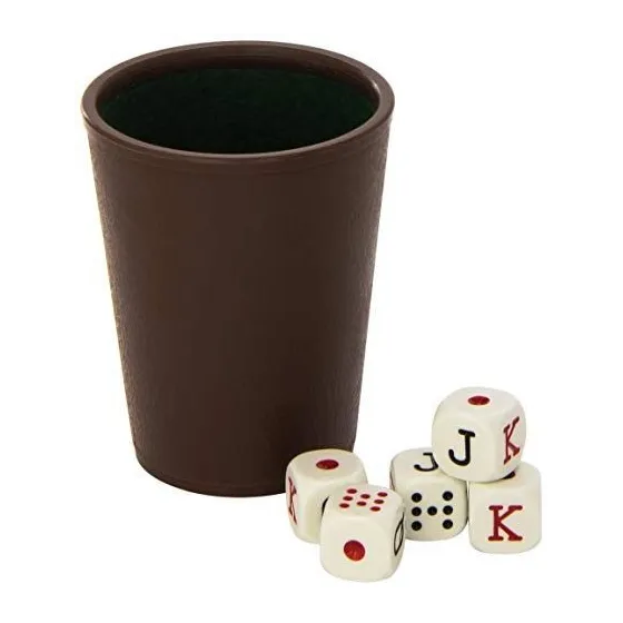 Kości do gry Fournier i kubek