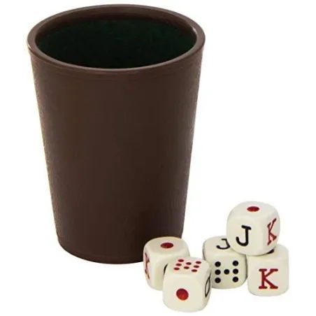 Kości do gry Fournier i kubek